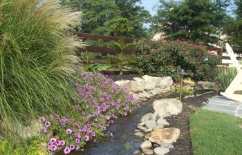 garden stream designed by Mobile Joe's Landscaping