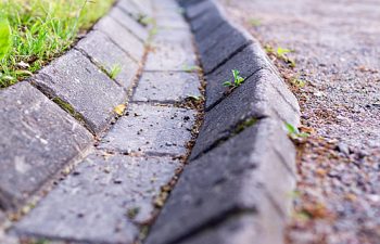 A stone garden gutter